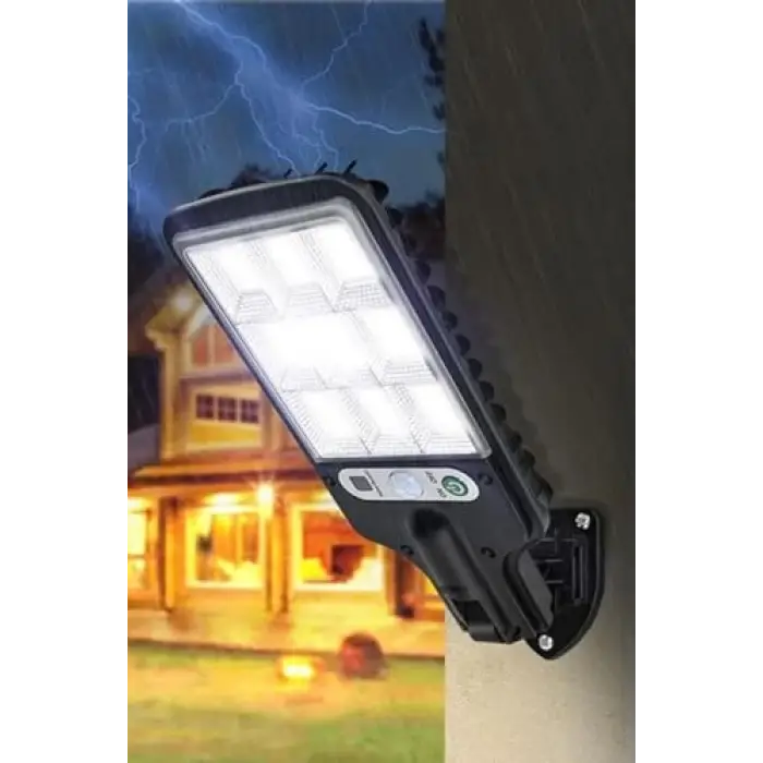 120 LEDli 3 Modlu, Hareket Sensörlü, Su Geçirmez Solar Bahçe Lambası