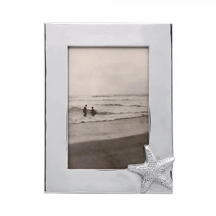 1213 Deniz Yıldızı Tasarımlı Gümüş Çerçeve, 4 x 6