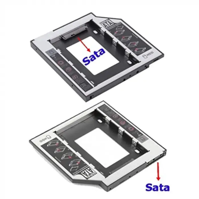 12.7mm HDD Caddy DVD SSD Kutu Sata CD Kızak İkinci Harddisk Laptop Notebook 4717