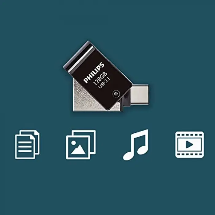 128 GB OTG Çift Bağlantılı Type-C ve USB Flash Bellek