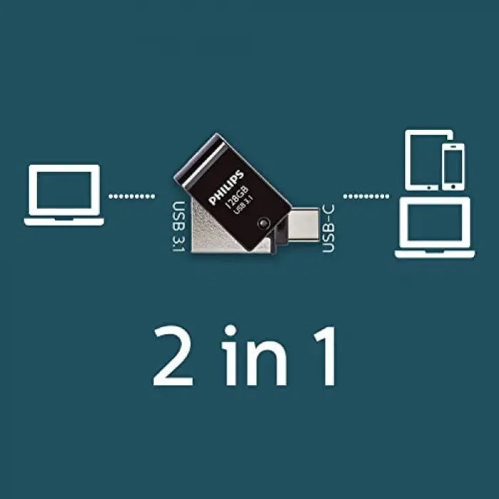 128 GB OTG Çift Bağlantılı Type-C ve USB Flash Bellek