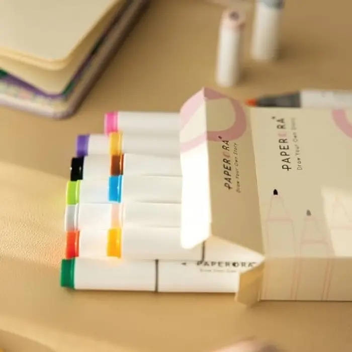 12’li Çift Uçlu Alkol Bazlı Marker Kalem Seti – Fine + Chisel