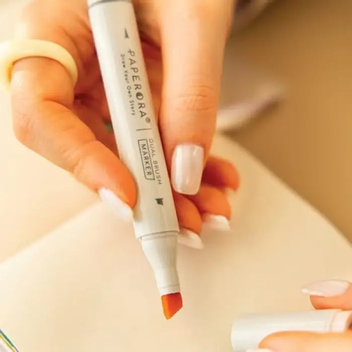 12’li Çift Uçlu Alkol Bazlı Marker Kalem Seti – Fine + Chisel