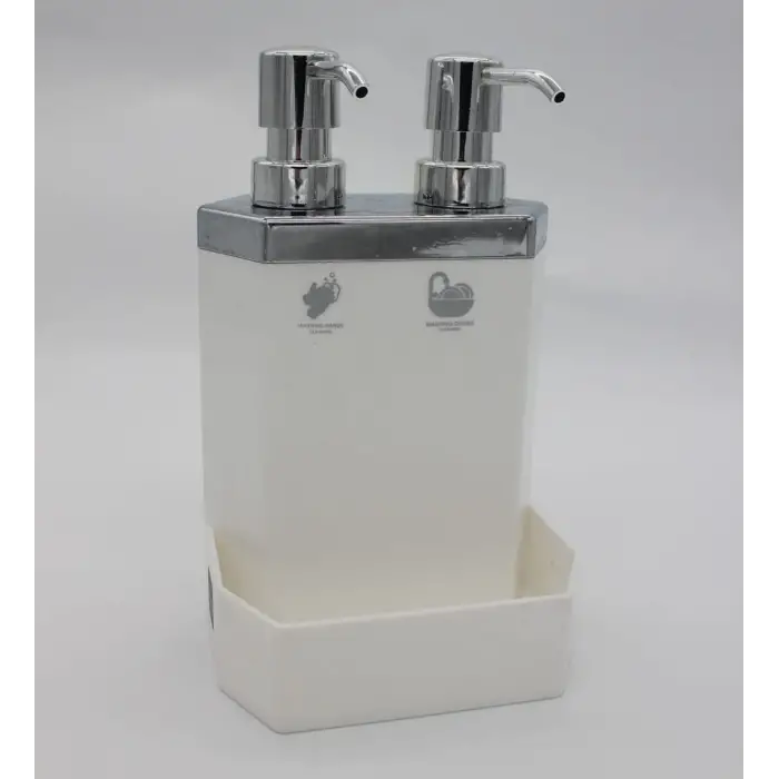 13118 LECCE WHITE SILVER 2Lİ SIBI SABUNLUK