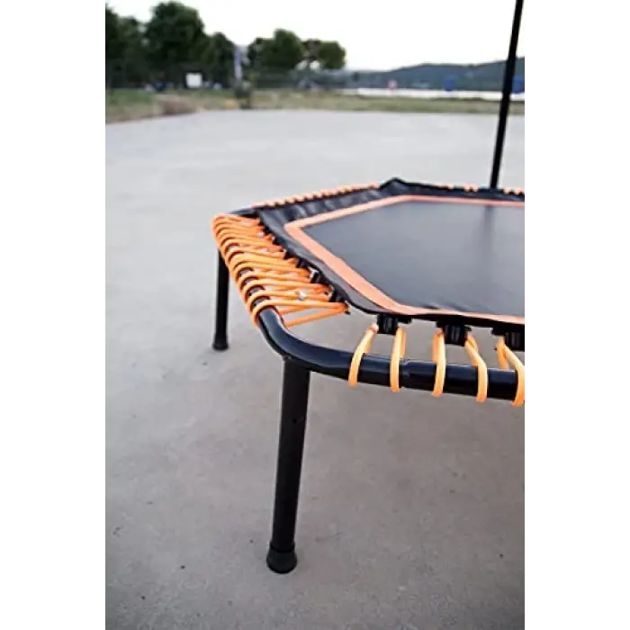 135 cm tutamaçlı trambolin Siyah, turuncu