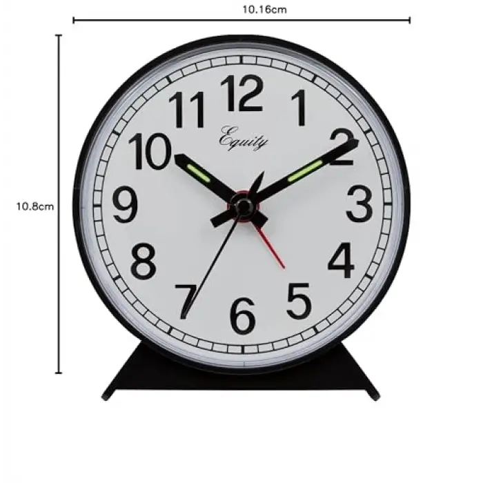 14075 Siyah Analog Kurmalı Alarm Saati