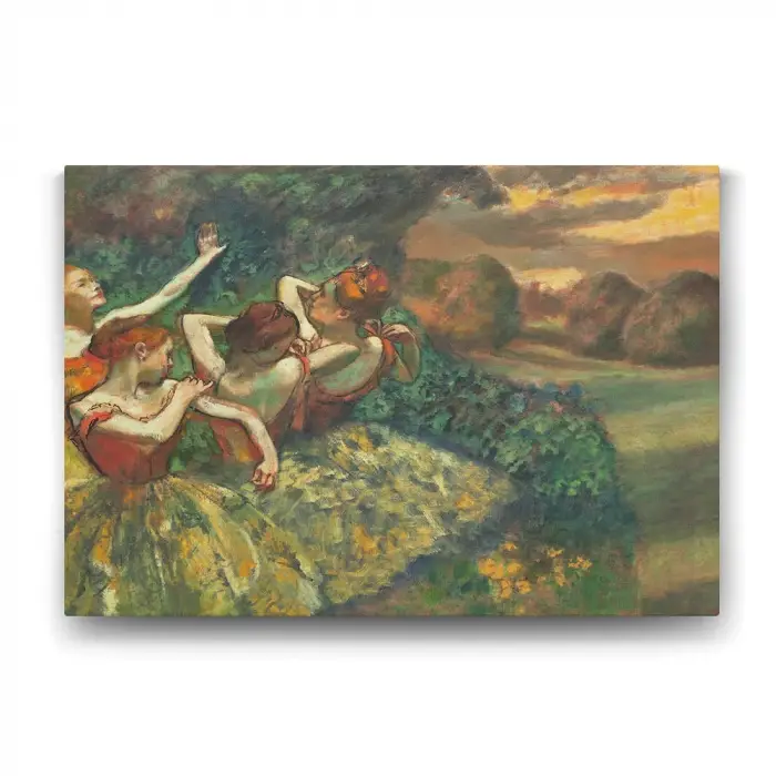 140x100 cm Edgar Degas Four Dancers Tablosu