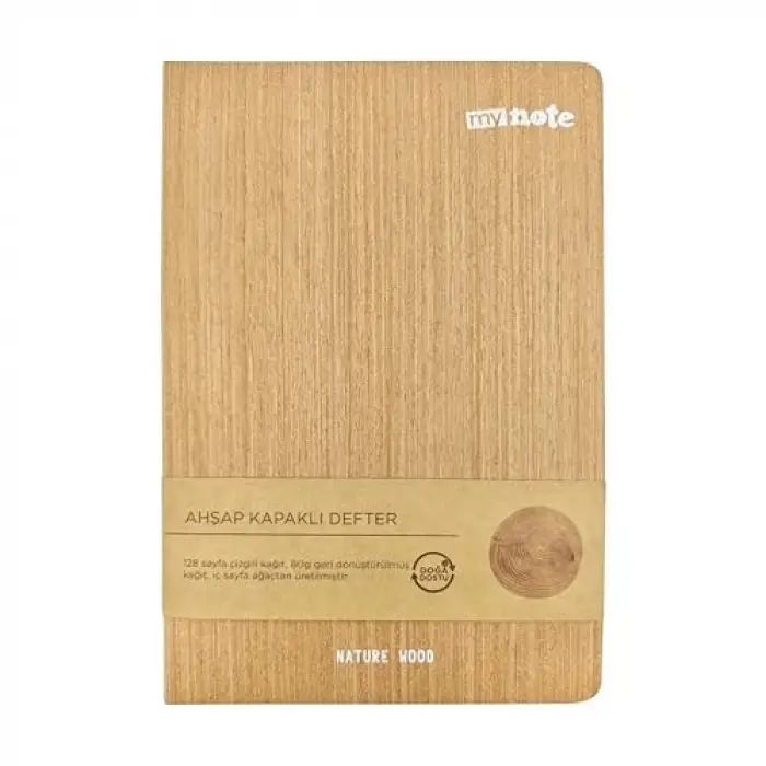 14X21 Spiralli Bambu Kapak Defter