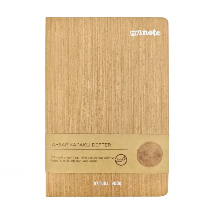 14X21 Spiralli Bambu Kapak Defter