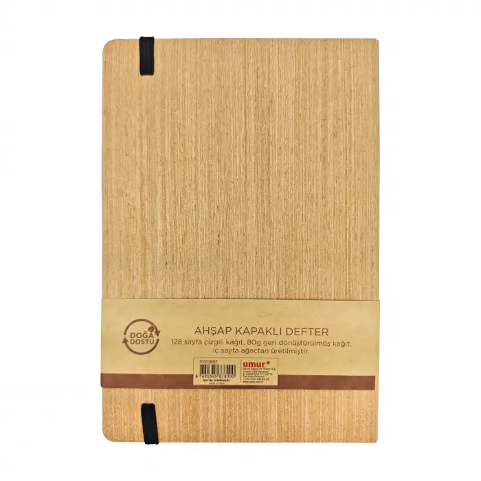 14X21 Spiralli Bambu Kapak Defter