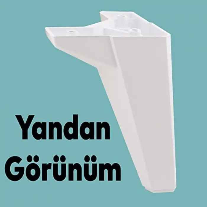 15 cm Beyaz Mobilya Ayağı, 4 Adet