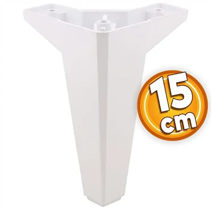 15 cm Beyaz Mobilya Ayağı, 4 Adet