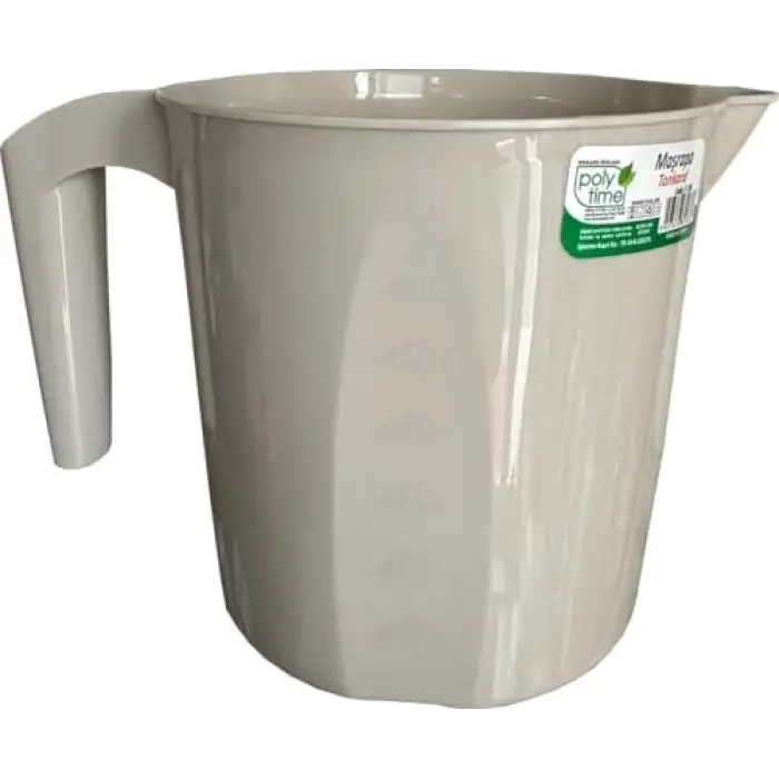 1.5 L Krem Plastik Ölçekli Maşrapa