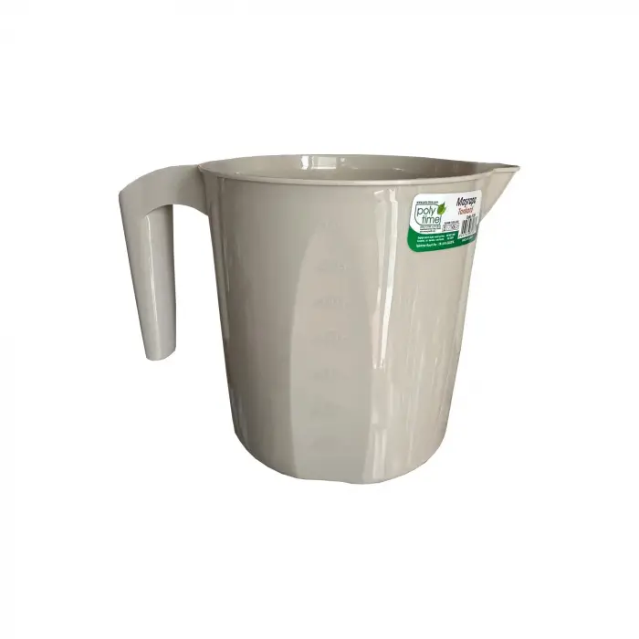 1.5 L Krem Plastik Ölçekli Maşrapa
