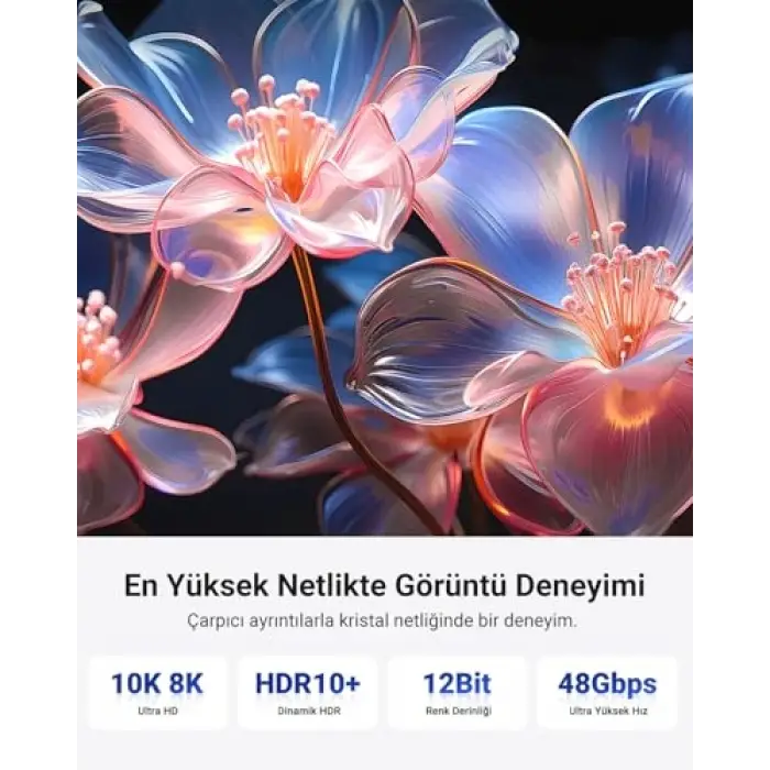 1,5 Metre 8K HDMI Görüntü Aktarım Kablosu, 40179
