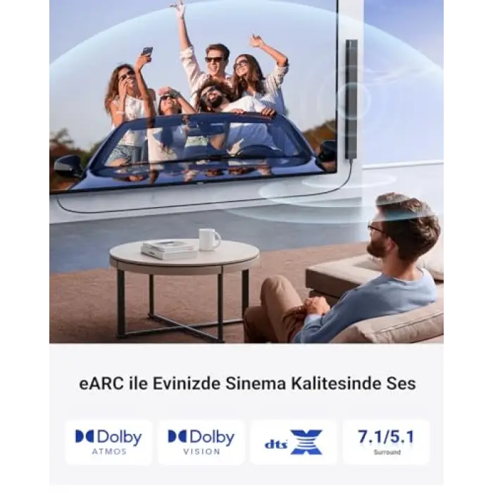 1,5 Metre 8K HDMI Görüntü Aktarım Kablosu, 40179