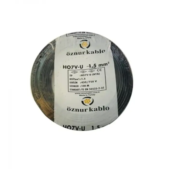 1,5 Mm2 Nya Tek Damar Siyah 100m