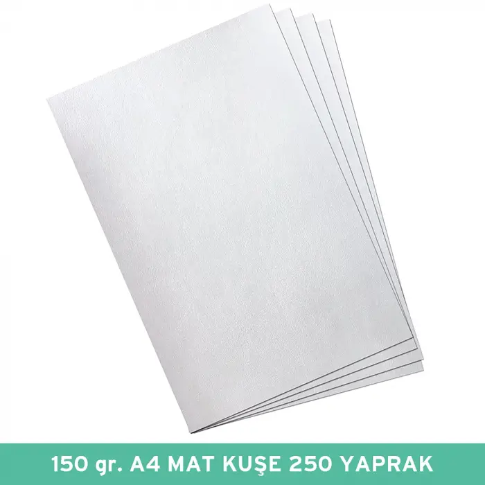 150 g A4 Mat Kuşe Kağıt, 250 Yaprak