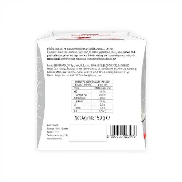 150 g çikolata kutusu