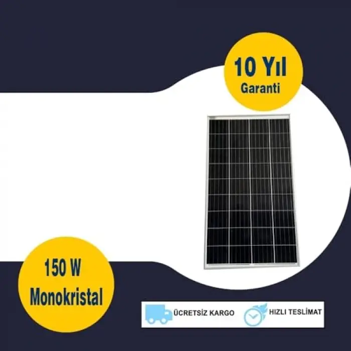 150 W Monokristal Güneş Paneli