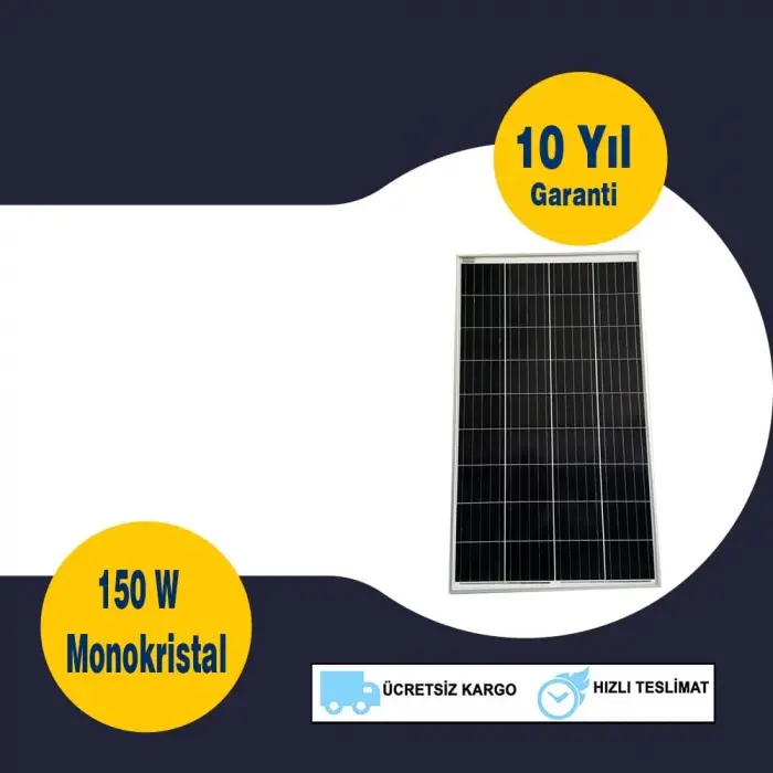 150 W Monokristal Güneş Paneli