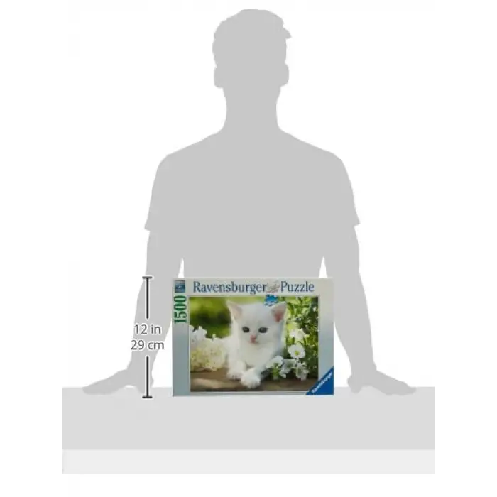 1500 Parça Beyaz Kedi Puzzle