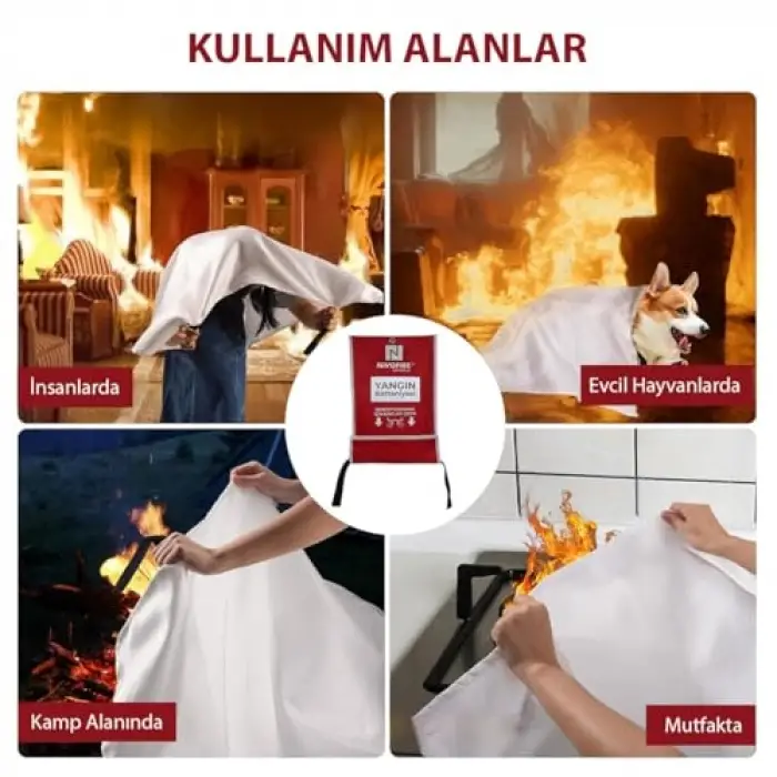 150x150 cm yangın battaniyesi