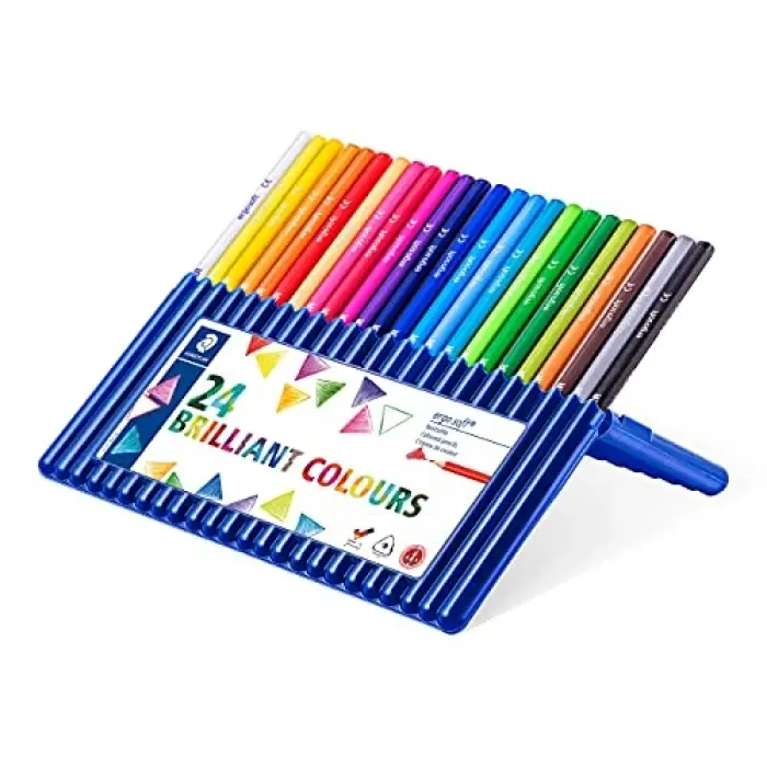 157 Sb24 13 Ergosoft Üçgen Kuru Boya 24lü