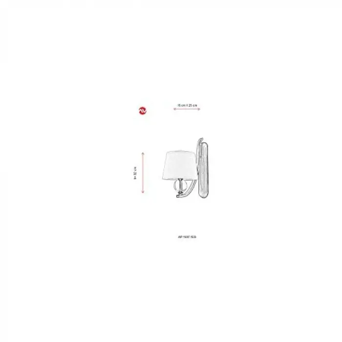 1597 Aplik, 60 w, Eskitme