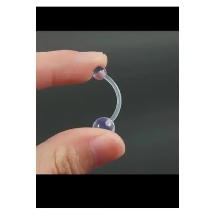 16 mm Şeffaf Bioplast Esnek Göbek Piercingi