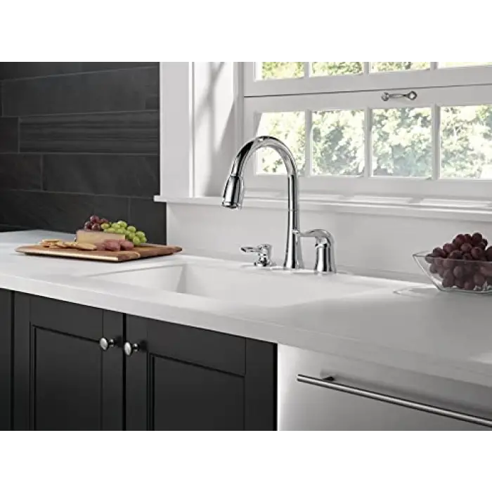 16970-sd-dst Single Griff Pull-Down Mutfak Armatürü Sabunluklu Krom