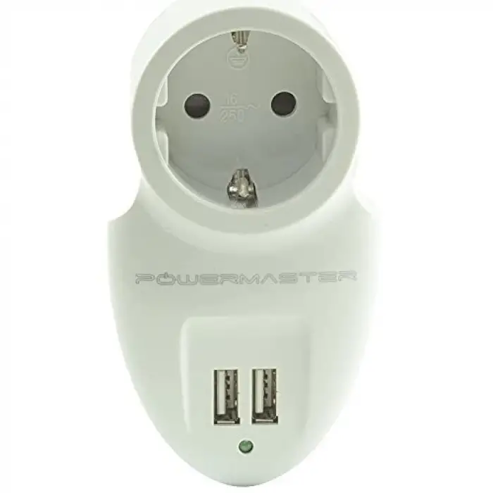 16A-3500W Çift Usbli Tekli Akim Korumali Priz (79 X 155 Mm)