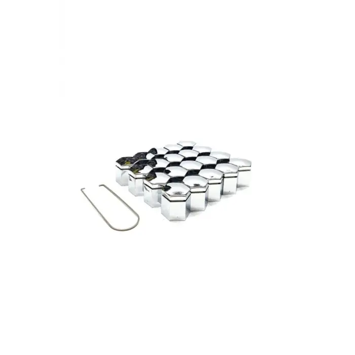 17 mm krom bijon kapağı, 20 adet
