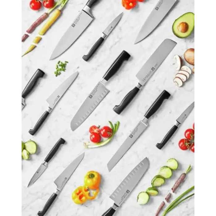 18 cm oluklu kenarlı Santoku bıçağı