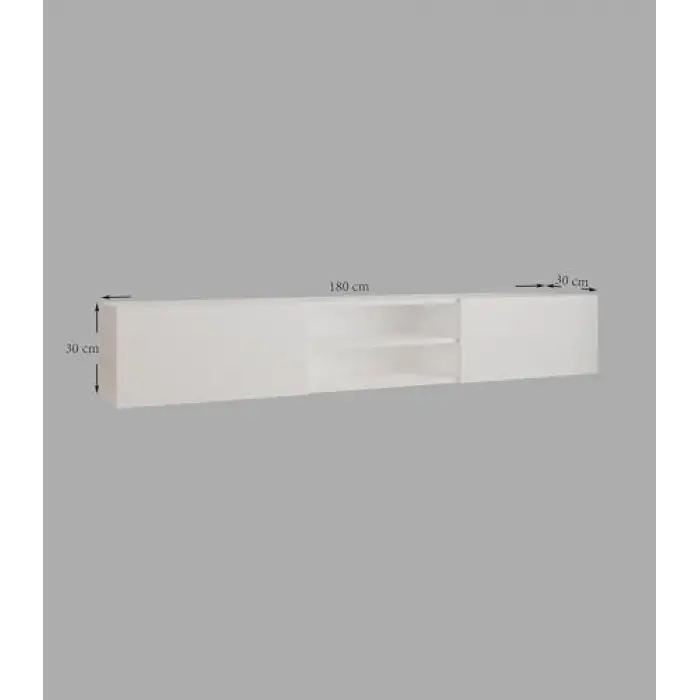 180 cm Beyaz, Işıklı TV Ünitesi