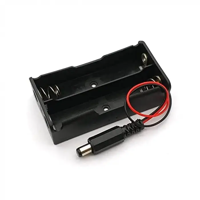 18650 Pil Yuvası, 2li, Adaptör Soketli