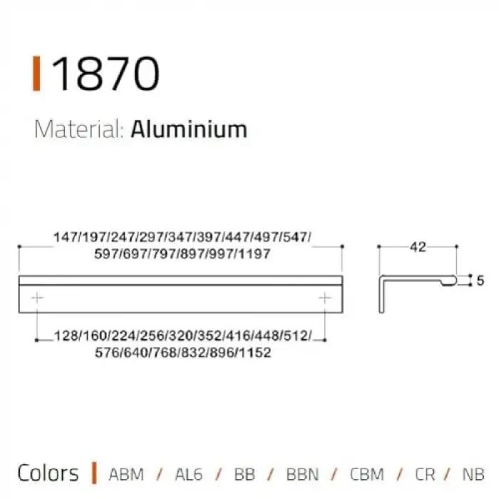 1870 Entegre Kulp, 192 Mm, Krom Renk