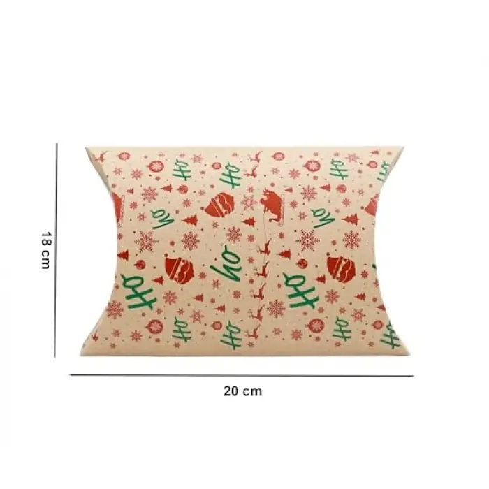 18x20 Yılbaşı Temalı Yastık Model Hediye Kutusu (2li Set)