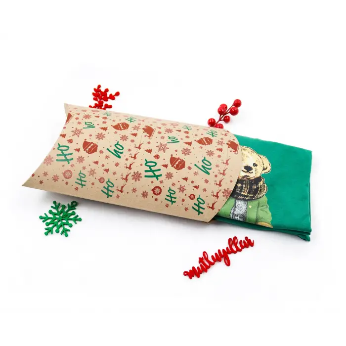 18x20 Yılbaşı Temalı Yastık Model Hediye Kutusu (2li Set)