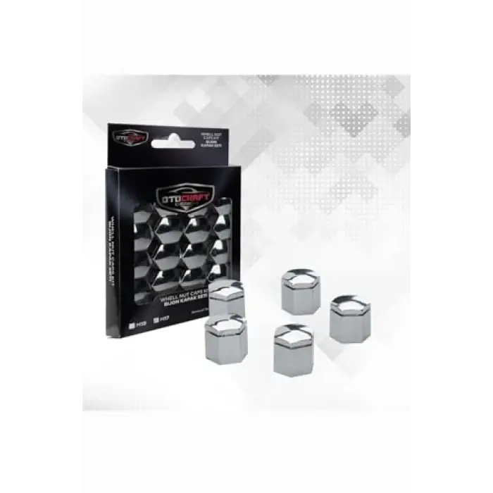 19 mm krom bijon kapağı, 20 adet