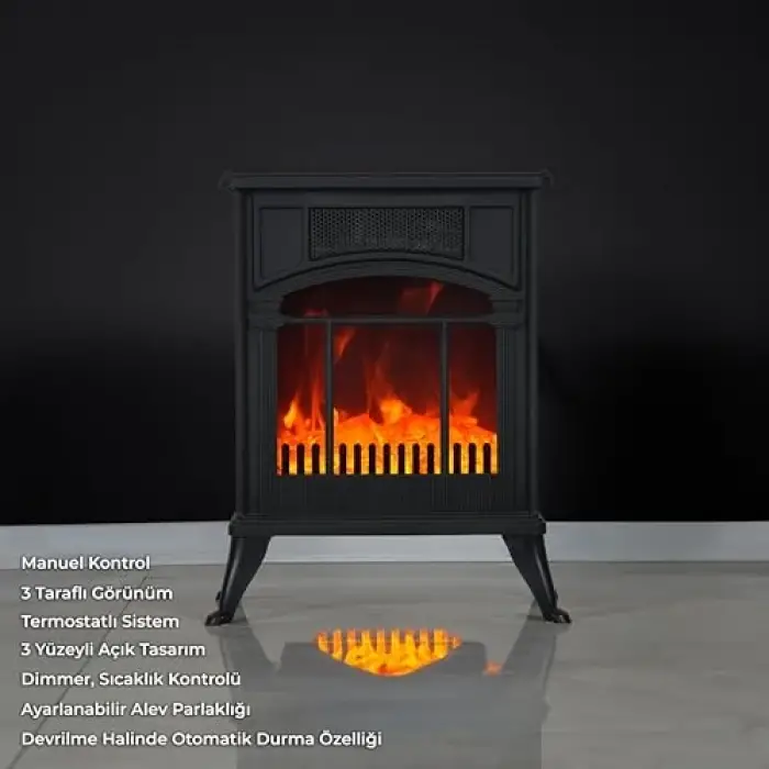 1900 W Ayaklı Şömine
