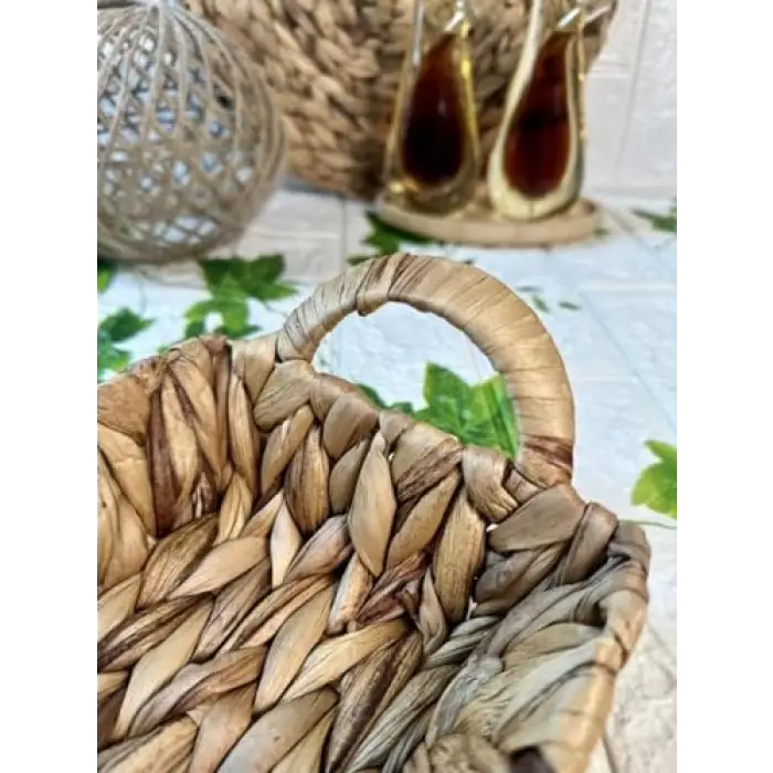 19073s Hasır Dikdörtgen Ekmek Sepeti