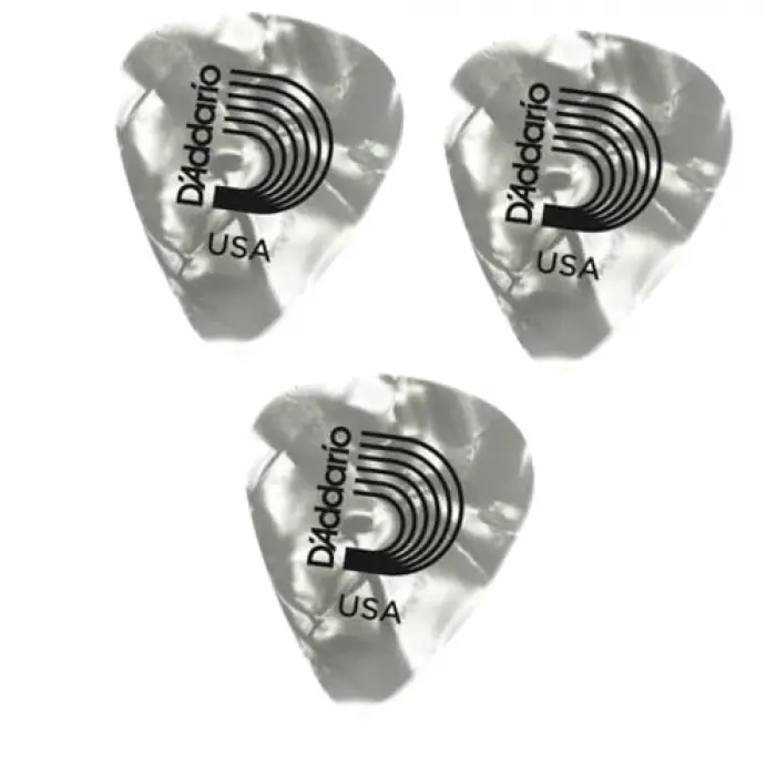1CAP4-WH 3 Adet Gitar Penası, 0.70 mm, Beyaz, Medium