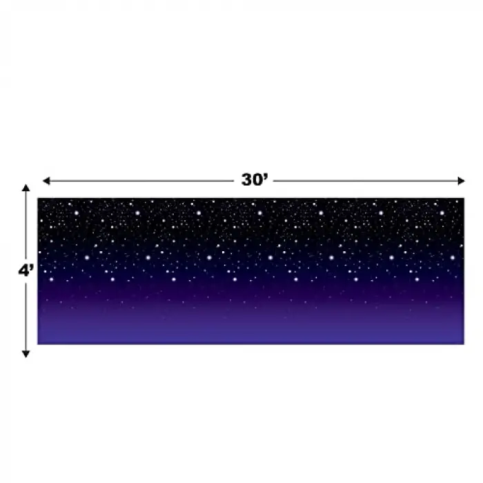 1er Pack Starry Nıght Arka Plan, 4-feet 30-feet
