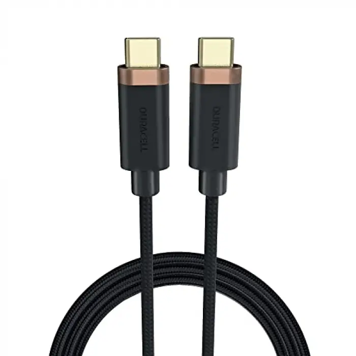 1m Usb-C To Usb-C Örgülü Şarj Kablosu - Siyah