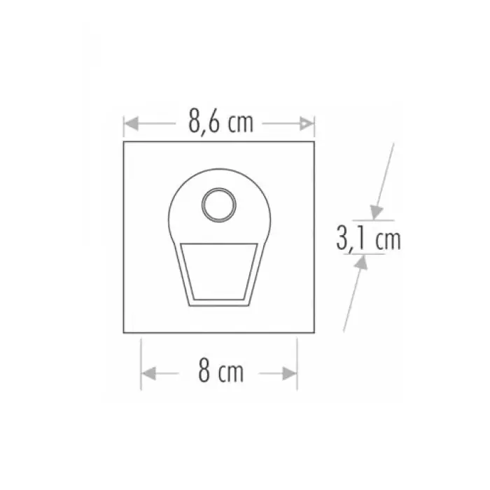 1W Sensörlü Ledli Koridor Arm. Siyah Kasa 3K