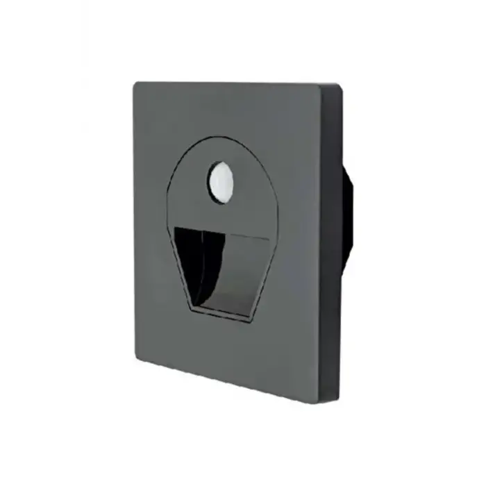 1W Sensörlü Ledli Koridor Arm. Siyah Kasa 3K
