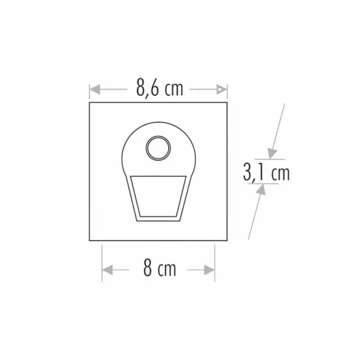 1W Sensörlü Ledli Koridor Arm. Siyah Kasa 3K