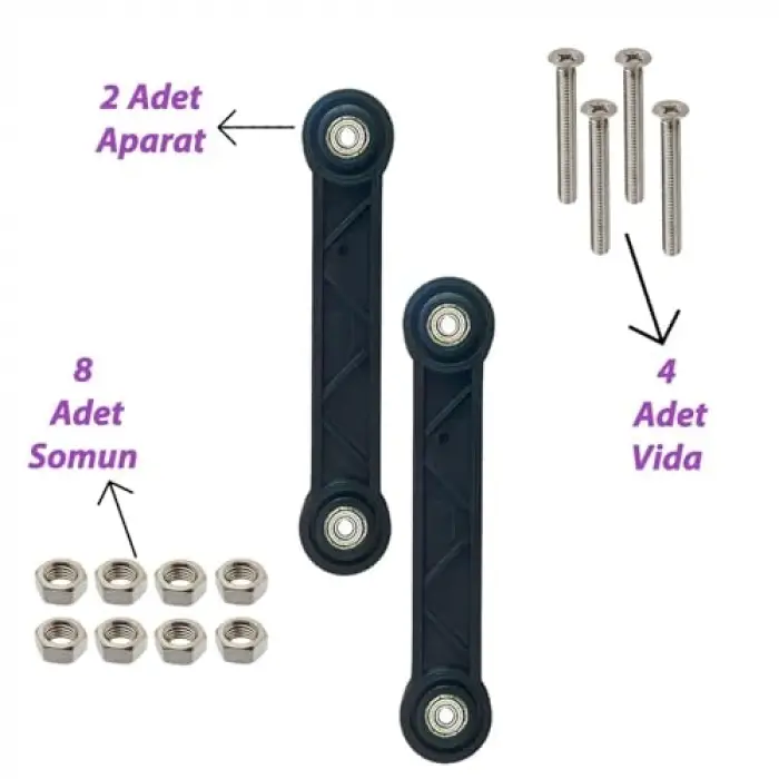 2 ADET Beşik Sallama Aparatı Siyah 15.5 Cm
