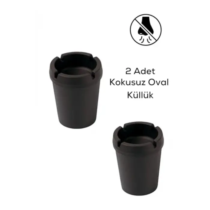 2 Adet Kokusuz Oval Plastik Küllük MIT1131